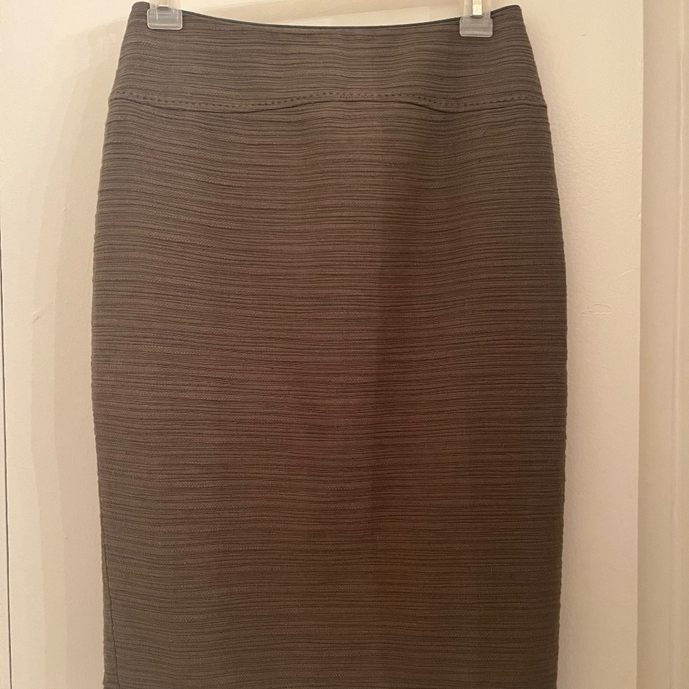 Olive green Anthropologie pencil skirt